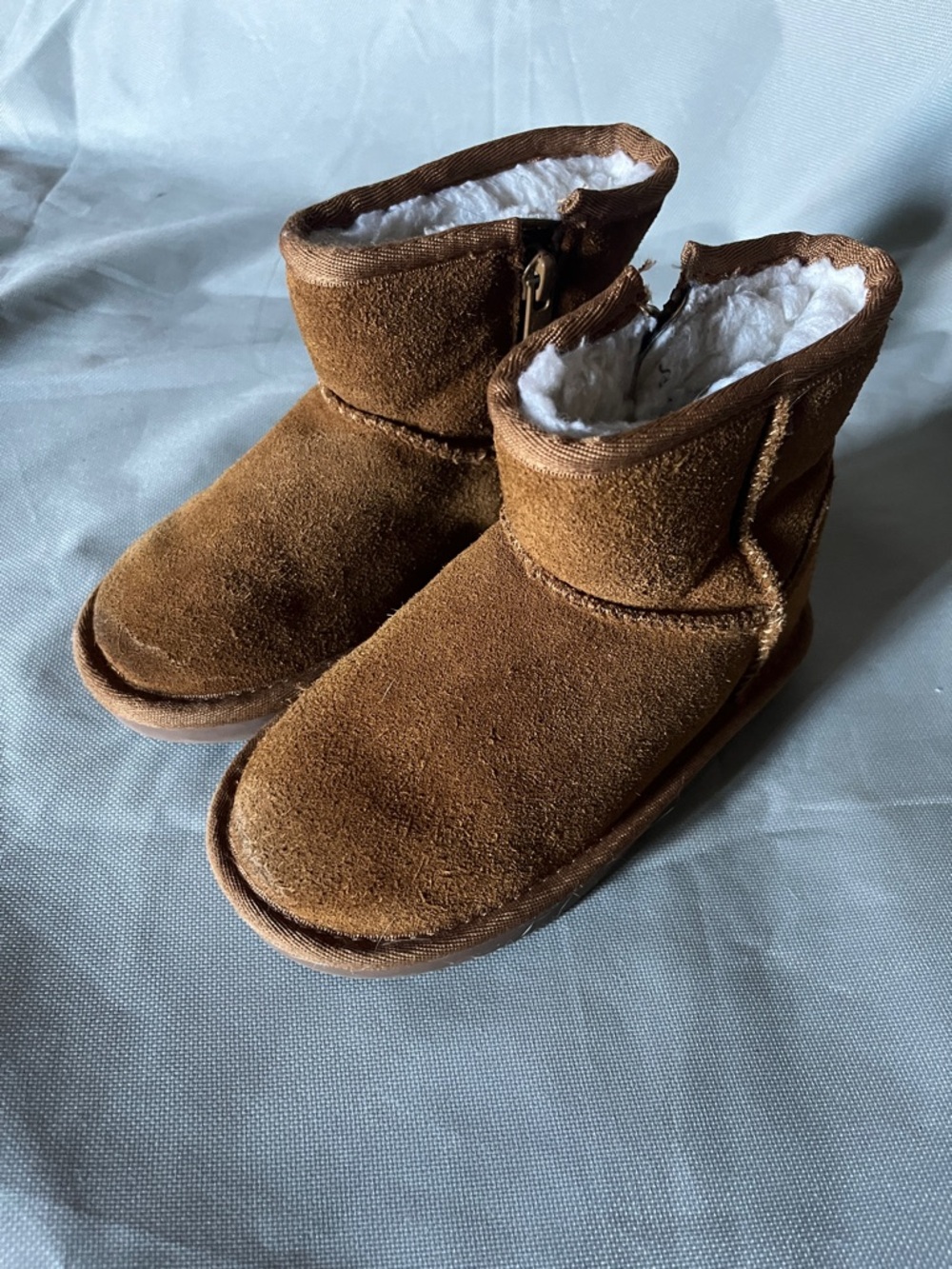 Cozy Brow Suede Shearling-Lined Booties